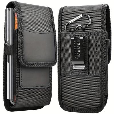 TEMU Cell Phone Holster Suitable S23 Ultra S22 S21 S20+ S10 S9 Note 20 A14 A21 A51 A71 A02s A12 A32 A42 A52 A13 Iphone 13 14 Pro Max 12 11 Xr 7 8, Nylon Belt Clip Holster Image