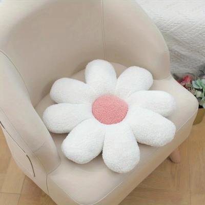 15.8in Plush Pink Flower Cushion - Perfect Decor F...