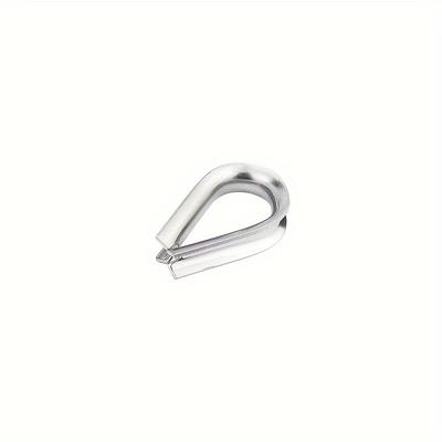 TEMU 10pcs 304 Stainless Steel Cable Eyelets - High-strength Rope Top Pins For Dog Leashes, Clotheslines, Boats, & Image