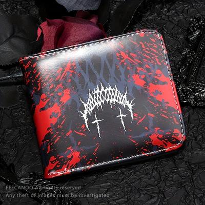TEMU 1pc 's Pu Leather Wallet, Printing Zipper Short Wallet, Casual Bifold Wallet Image