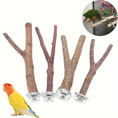 2pcs Wood Bird Stands, Pet Parrot Wood Fork Branch...