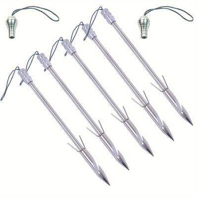 5pcs Fishing Arrows+2pcs Non-slip And Labor-saving Fishing Arrow Metal Tail Outdoor Bowfishing Accessories
