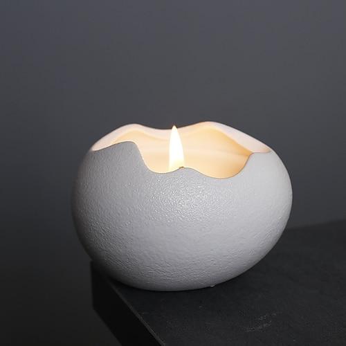 Eierförmige Kerzenglas-Keramikformen, Eier-Aufbewahrungsbox-Form, Eierkerzenbecher-Gipskeramikform, DIY-Schmuckaufbewahrungsbox-Dekor-Ornamentform