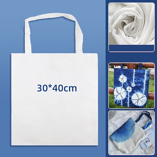 Batik-Kleidung Taschentücher reine Baumwolle weiße T-Shirts mit kurzen Ärmeln pflanzenblau gefärbte Schals Kissen wachsgefärbtes weißes Tuch quadratische Schals Werkzeuge Image