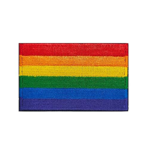 Pride Regenbogen Flagge Gay und Bisexual Festival bestickter Klettverschluss Aufnäher Rucksack Dekoration Stoff Aufnäher