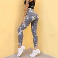 Per donna Pantaloni da yoga Leggings da yoga Vita Alta Yoga Allenamento in Palestra Pilates Collant Tinta a nodi Nero Arancione Azzurro chiaro Spandex Gli sport Abbigliamento sportivo Elasticizzato