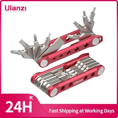 Ulanzi 9 in 1 Functional Tools Universal DSLR Camera Rig Folding Tool Set with Screwdrivers and