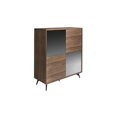 AC ANGEL CERDÁ Angel Cerdá Sideboard aus Nussbaum und Glas 3059C