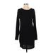 Rag & Bone Casual Dress - Sweater Dress Crew Neck Long Sleeve: Black Dresses - Women's Size X-Small