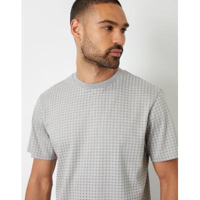 Threadbare Men's Grey Geo Print Crew Neck T-Shirt