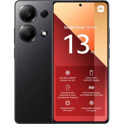 XIAOMI Smartphone "Redmi Note 13 Pro 8+256GB" Mobiltelefone schwarz (midnight black)