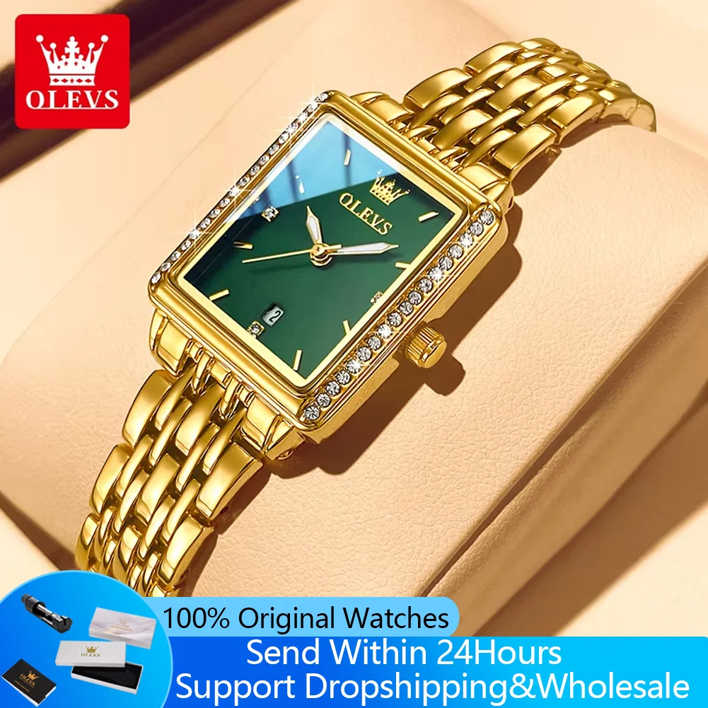 OLEVS 9995 Damenuhr, luxuriös, elegant, Quarz, Damen-Armbanduhr, Top-Marke, wasserdicht, leuchtendes Datum, Original-Uhr für Damen Image