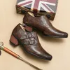 Frühling italienische Marke schwarz Barock Schuhe Herren Lederschuhe Herren Business Freizeit schuhe