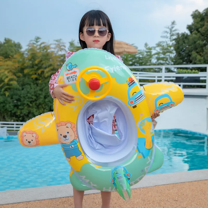 Cartoon Baby Wasser Spielzeug Aufblasbare Schwimmen Ring Niedlichen Tier Druck Schwimm Sitz Outdoor Strand Pool Schwimmen Kreis Wasser Spielzeug für Kind