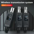 Convertitore per microfono wireless UHF a 2 canali Trasmettitore e ricevitore con batteria ricaricabile XLR per microfoni dinamici