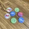 Auf Metall Instagram Facebook WhatsApp Gmail NFC-Tag-Aufkleber Epoxid-Etiketten für soziale