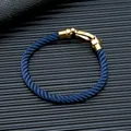 Bracelets en fer à cheval en acier inoxydable pour hommes et femmes marque simple or argent