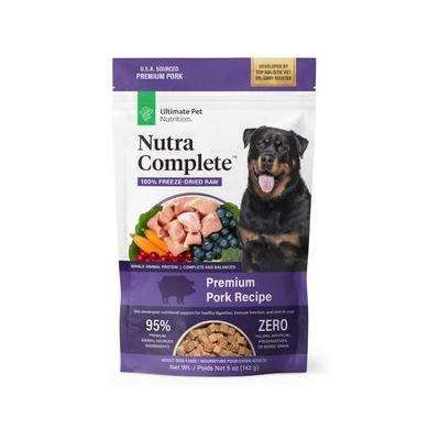 Ultimate Pet Nutrition Nutra Complete Premium Pork Freeze-Dried Raw Dog Food, 5-oz bag