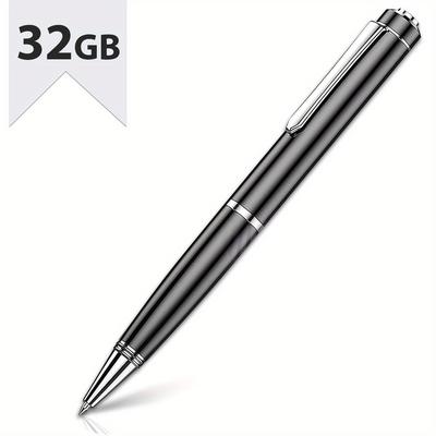 32gb Pen-type Digital Recorder: Voice Control, Segment Recording, Easy To Use, Compact & Portable - Perfect For Teachers, Students, & Reporters!
