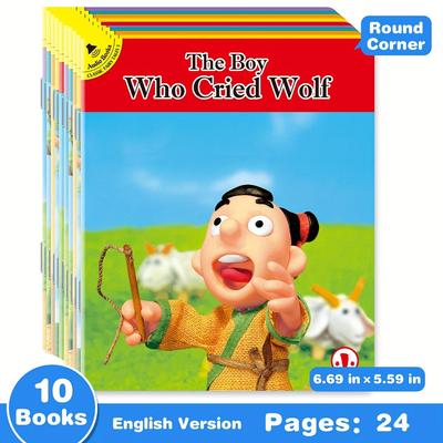 1 Set Of 10 English Story Picture Books, Puzzle Ea...