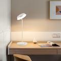 Lampe de table LED portable en métal, lampe de bureau à bras oscillant, lampe de bureau rechargeable à 3 couleurs, contrôle par capteur tactile, lampe de chevet à 3 niveaux de luminosité, lampe de