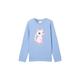 TOM TAILOR Mädchen Kinder Sweatshirt mit Katzen-Print, 11530 - Calm Blue, 92/98