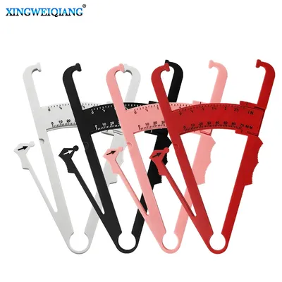 Body Fat Loss Tester Calculator Caliper Fitness Clip Fat Measurement Tool Slim Chart Skinfold Test