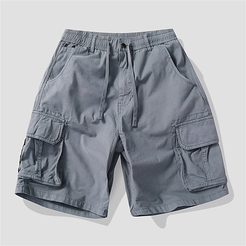 Herren Taktische Shorts Cargo Shorts Kurze Hosen Shorts Kurze Hosen Knopf Elastische Taille Multi Pocket Glatt tragbar Kurz Outdoor Täglich Campen und Wandern Modisch Klassisch Armeegrün Schwarz