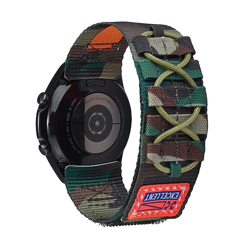 Uhrenarmband für Samsung Galaxy Watch 7/6/5/4 40/44mm, Galaxy Watch 5 Pro 45mm, Galaxy Watch 6/4 Classic 42/46/43/47mm, Watch 3, Active 2, Gear S3 S2 Nylon Ersatz Gurt Geflochten Luxus Verstellbar Image