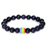 Pride Rainbow Bracelet GAY Bracelet Volcano Stone Bead Bracelet