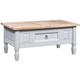 Table basse Pin mexicain Gamme Corona Gris 100x55x45 cm The Living Store Gris