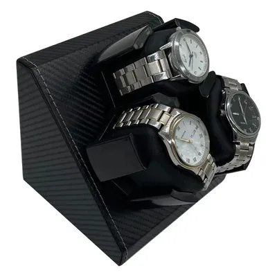Watch Winder for Automatic Watches Box 3 Watches PU Leather Rotating Storage Display Automatic