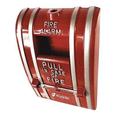 KIDDE K-270-DOC Fire Alarm Pull Station,Red,2-1/2" D