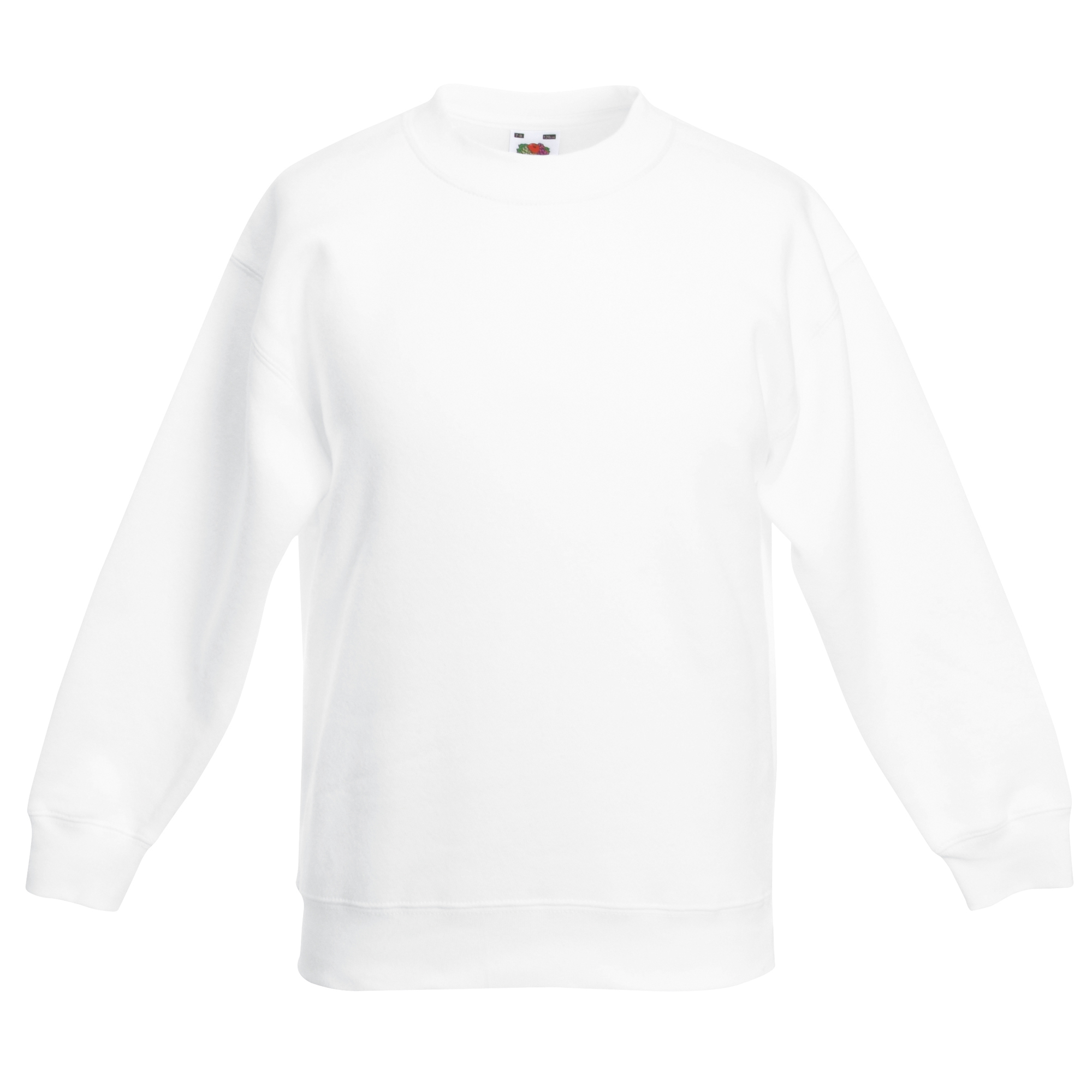 Fruit of the Loom Childrens Unisex Kids Classic 80/20 Set-in Sweatshirt (white) - Size 9-10Y | Fruit of the Loom Sale | Discount Designer Brands