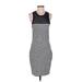 Rag & Bone Casual Dress - Bodycon Crew Neck Sleeveless: Black Stripes Dresses - Women's Size Small