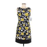 Ronni Nicole Cocktail Dress Crew Neck Sleeveless: Yellow Floral Motif Dresses - New - Women's Size 8 Petite