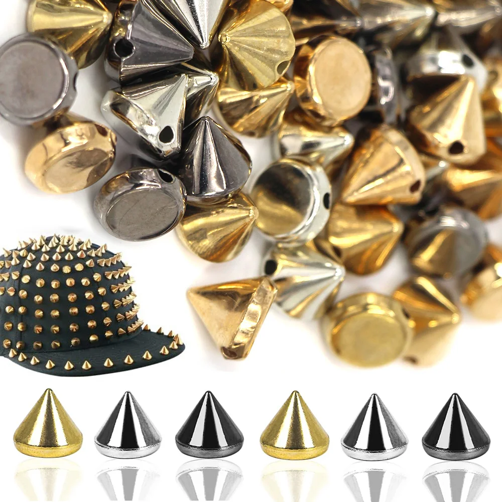 150 Stück Punk-Kugelnieten, Kegel-Spike-Nieten, Perlen, Basteln, DIY-Punk-Spikes, Flecken, Nieten, Zubehör für Kleidung, Schuhe, Handtasche