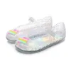 2-8 Jahre Kinder Freizeit schuhe Baby Kinder Mädchen Gelee Sandalen einfarbige hohle Sandale Mädchen