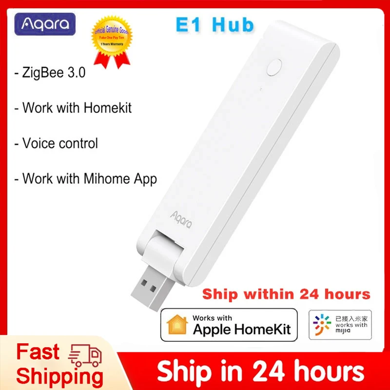 Neue AQARA E1 Zigbee Hub USB Smart Gateway Aqara Hub tragbare Drahtlose Zigbee Connect Fernbedienung Für Xiaomi MIHOME Für Apple Homekit Image