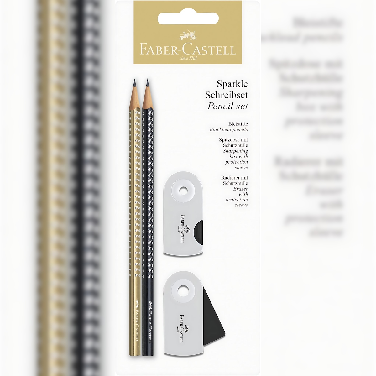 Faber Castell Bleistift Sparkle B gold/schwarz Rad+Spitzer Image