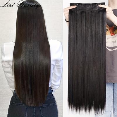 5clips Long Straight Hair Pieces Synthetic Clip In...
