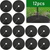 12 Packs, Non-woven Tree Mulch Ring, Thickened Tree Protector Mat, Plant Cover, Round Anti Grass Gardening Landscaping Fabric Cover For Weed Control Root Protection