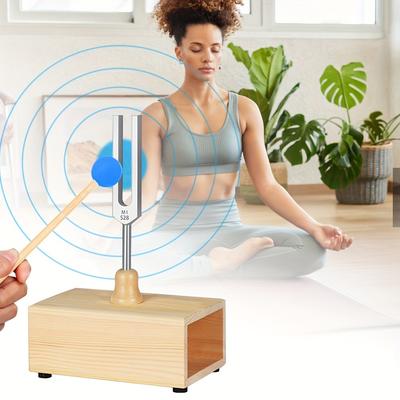 TEMU 528hz Tuning Fork For Yoga And With Base Bag And Mallet 432hz Tuning Fork