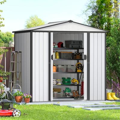 6x4 Ft Outdoor Storage Shed Garden Storage Tool Sh...