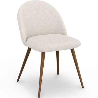 Esszimmerstuhl - gepolstert mit Bouclé-Stoff - Skandinavisches - Evelyne Weiß Image
