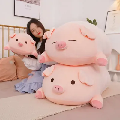 40-100cm Cartoon Fat Pig Plush Toy Lovely Soft Animal Pillow Big Doll Stuffed For Boys Girls