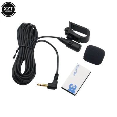 Mini Car Audio Microphone 3.5mm Clip Jack Plug Mic Stereo Professionals Wired External Microphone
