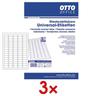 3x 2000er-Set Universal-Klebeetiketten 35,6 x 16,9 mm weiß, OTTO Office