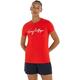 Tommy Hilfiger Damen T-Shirt Kurzarm Rundhalsausschnitt, Rot (Fierce Red), XXS