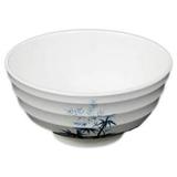 Japanese Melamine Rice Or Noodle Bowl With Spiral Line Design Multi Purpose Tayo Donburi Soba Bowl 4.75 Diameter (Bamboo)